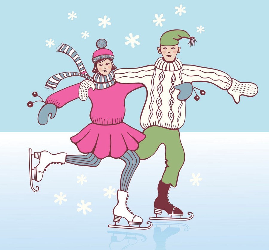 На проспекте Ленина во дворе д.15-17 можно бесплатно покататься на коньках!
